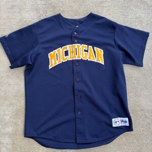 Vintage Majestic 80’s 90’s Michigan Wolverines Baseball Jersey Men’s Size XL USA